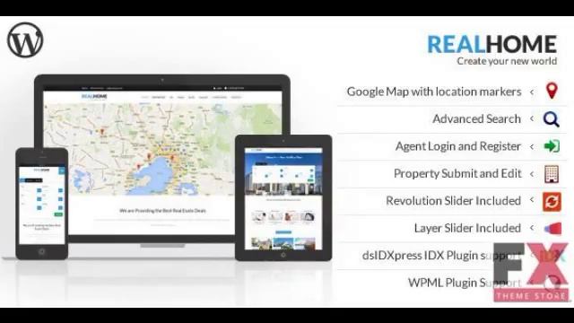 Preview RealHome - Responsive Real Estate WordPress Theme TF смотреть онлайн