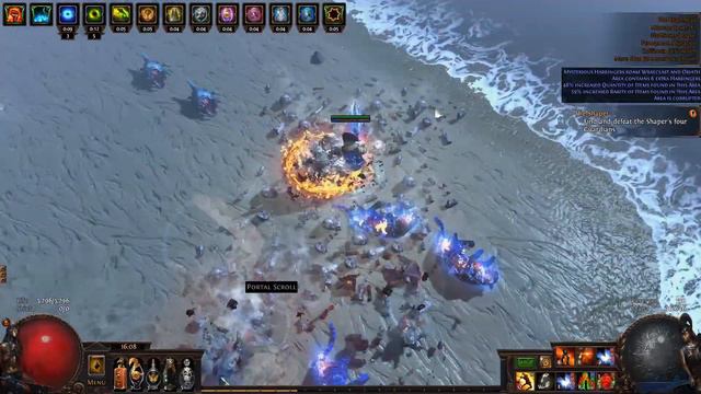 POE 3.0.0 Terminus Est Flicker [Slayer], T15 Beachhead Map FullClear смотреть онлайн