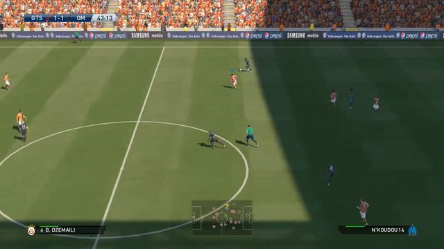 Galatasaray AS vs Olympique de Marseille, Türk Telekom Arena, PES 2016, PRO EVOLUTION SOCCER 2016 смотреть онлайн