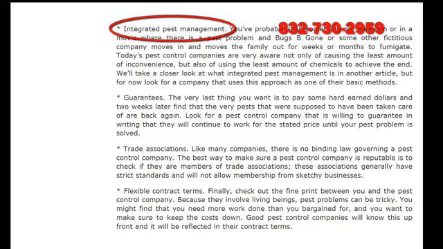 Best Houston Pest Control - 832-730-2959 смотреть онлайн