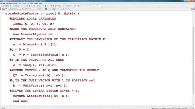 How to Compute the Steady-State Vector of a Markov Chain in Maple смотреть онлайн