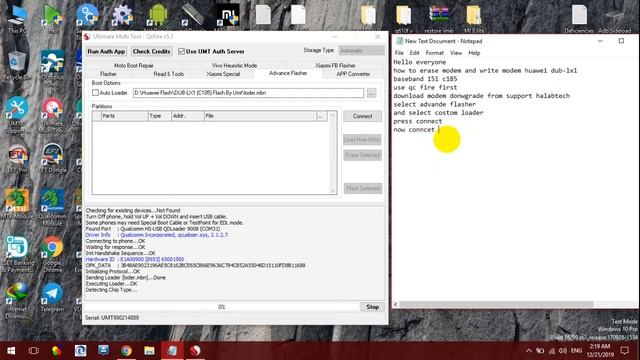Huawei Y7 2019 Erasing modem and writeing modem смотреть онлайн