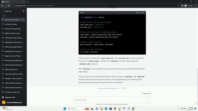 Creating Date Intervals in Python смотреть онлайн