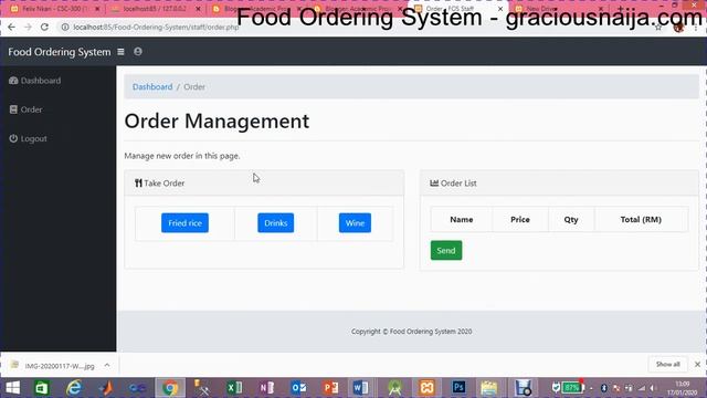 Food Ordering System using PHP with Source Code смотреть онлайн