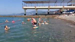 Адлер. Пляж сан.Знание. Июль 2020