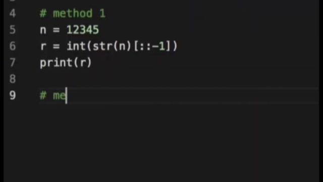 Two ways of solving a task in Python. The task is to flip an integer number, i.e., get 54321 смотреть онлайн