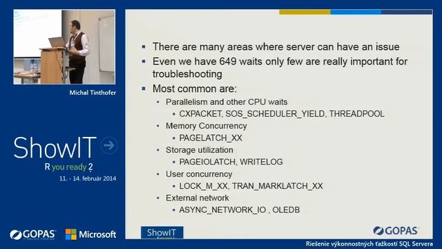 ShowIT 2014: Riešenie výkonnostných ťažkostí SQL Servera (Michal Tinthofer) смотреть онлайн