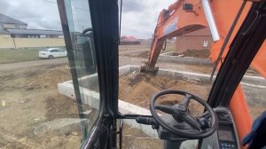 Копаем подвальное помещение Клиент восторге, Колёсный экскаватор Doosan dx190w