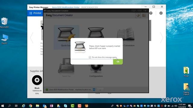 Xerox® B205 Quick Scan using Easy Printer Manager смотреть онлайн