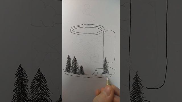 Кружка чая #drawing #relaxing смотреть онлайн