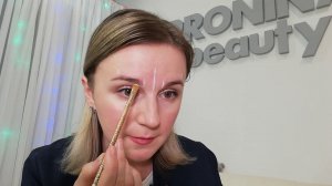 2.Разметка бровей нитью и пастой