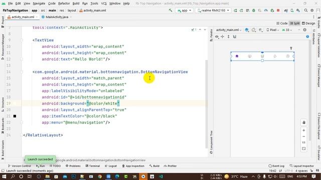 Top & Side navigation menu like Facebook app | Android Studio | Java | Part 02 смотреть онлайн