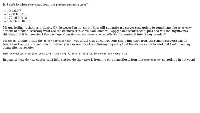 DevOps & SysAdmins: Security when SMTP Relay is allowed from the Private Address Blocks смотреть онлайн