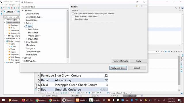 HOWTO: Change The Location Of The Results In DBeaver
