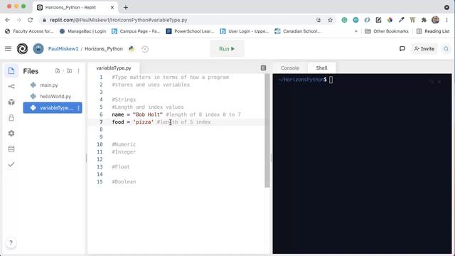 Variables and Type (Python) смотреть онлайн