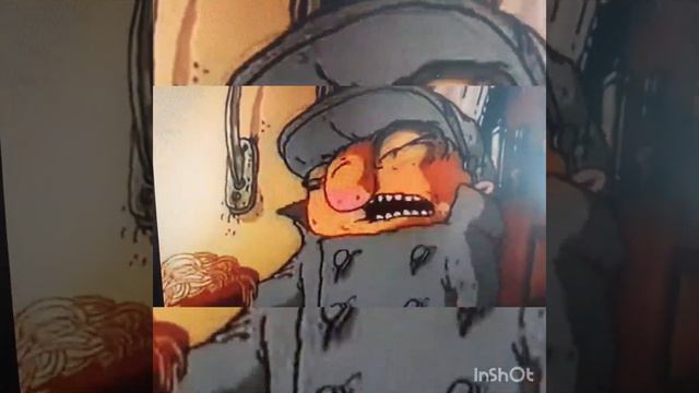 Довольный белый колобок поёт песню Малиновая Лада смотреть онлайн