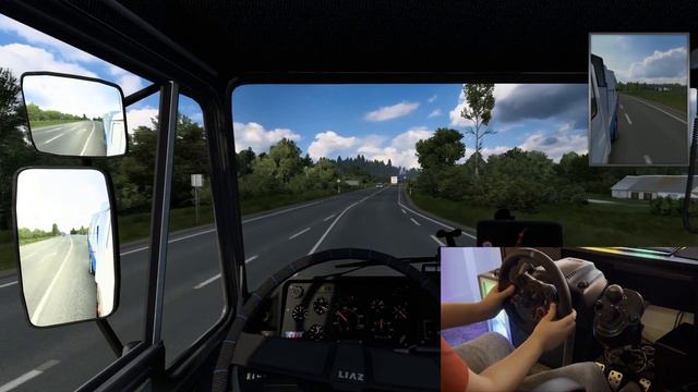 Liaz 300s mod | Euro Truck Simulator 2 | Logitech G29 Wheel | Russia with Pro Mods | 4k | смотреть онлайн