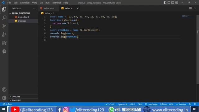 JavaScript array's map, filter, reduce functions смотреть онлайн