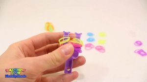 Простой и очень оригинальный Брелок ПЕРО из резинок на рогатке