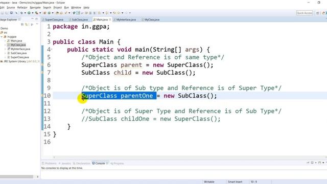 Object and Object Reference closer look in Inheritance and Interface | Java Programming in Hindi смотреть онлайн