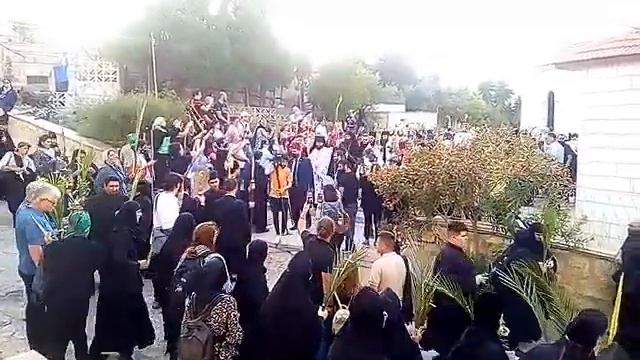 ВХОД ГОСПОДЕНЬ В ИЕРУСАЛИМ. 24 апреля 2021 год Иерусалим, Вифагия. Крестный ход. смотреть онлайн