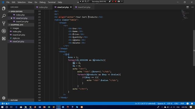 03 - View Cart items - PHP Shopping Cart using Sessions смотреть онлайн