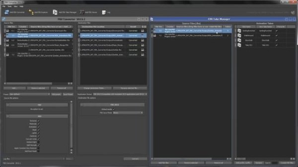 Using the FBX Converter tool