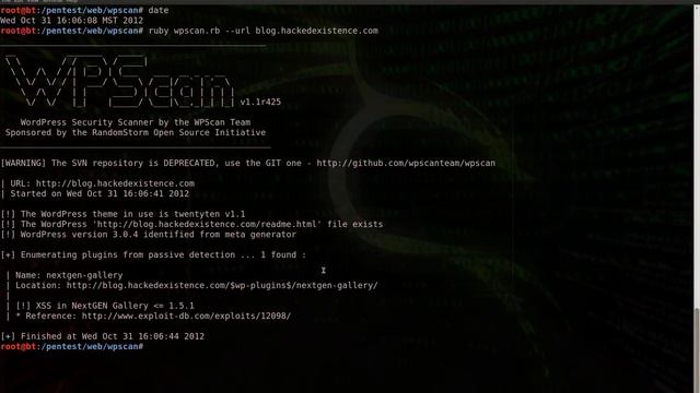 Hacking Wordpress with WPScan on BackTrack 5 - Hacked Existence смотреть онлайн