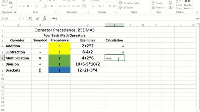 Operator Precedence in Microsoft Excel in Hindi / Urdu - Lesson-1 смотреть онлайн