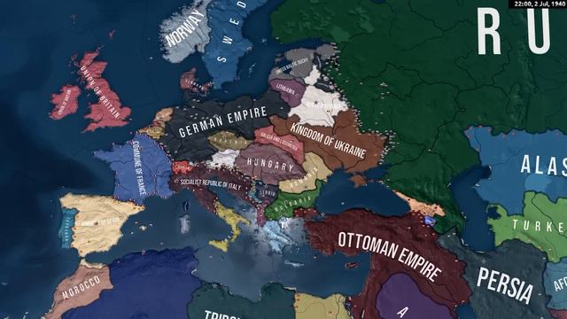 Kaiserreich Timelapse MASSIVE WAR Between German Empire and France - HOI4 Timelapse смотреть онлайн