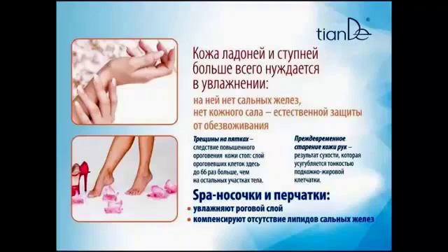 Косметические гелевые носочки и перчатки ТианДе смотреть онлайн