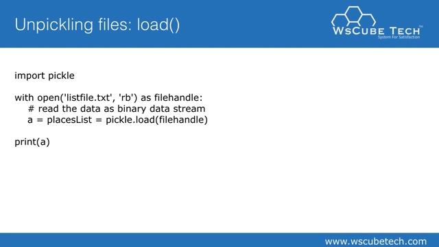 #40 Pickle library Load () Method in File Handling - Python Tutorial for Beginners смотреть онлайн