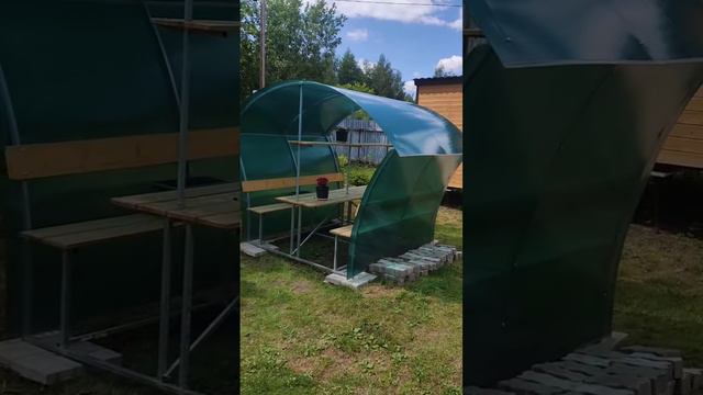 Дачная беседка "Трали-Вали" от @Teplici #беседка #садоваябеседка смотреть онлайн