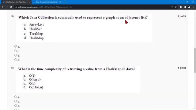 NPTEL Data Structure And Algorithms Using Java WEEK8 Quiz Assignment Solutions? | July 2023 смотреть онлайн
