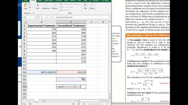 8.2 Assuming the Popluation Variance is Equal смотреть онлайн