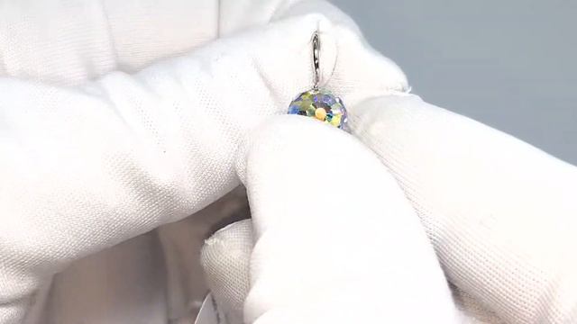 Серьги серебряные с кристаллами Сваровски смотреть онлайн