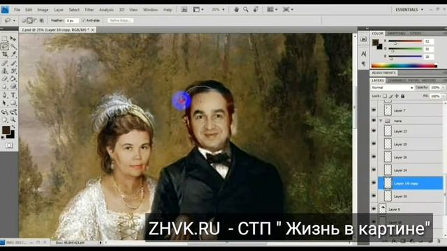 Фотомонтаж в исторические образы 2х лиц с оцветнением в ускоренном режиме! Без объяснений под музык смотреть онлайн