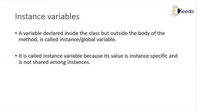Classes in Java local, global variables, instance variables смотреть онлайн