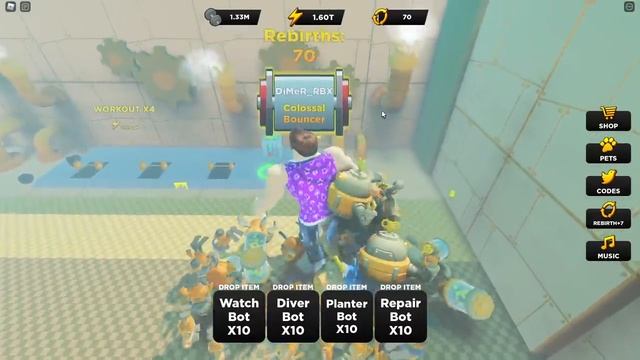 СТАЛ ТОП-2 МИРА В STRONGMAN SIMULATOR В РОБЛОКС! ROBLOX смотреть онлайн