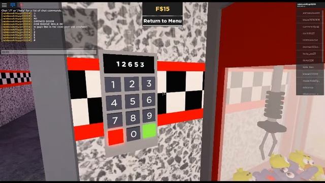 The code door to ? Freddy's Ultimate Roleplay roblox (READ DESC FOR GAME) смотреть онлайн