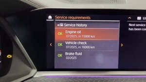 BMW G-series, X6 (G06) Сброс сервисных интервалов и запись истории в сервисную книгу.