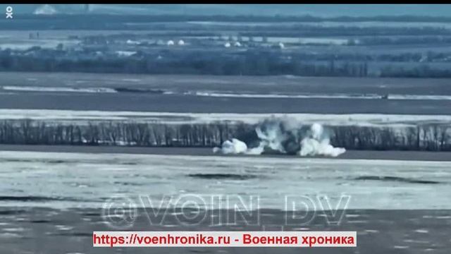 2023.02.15. Война на Украине. Работа русских Солнцепёков по засевшим в лесополосе ВСУшникам. смотреть онлайн