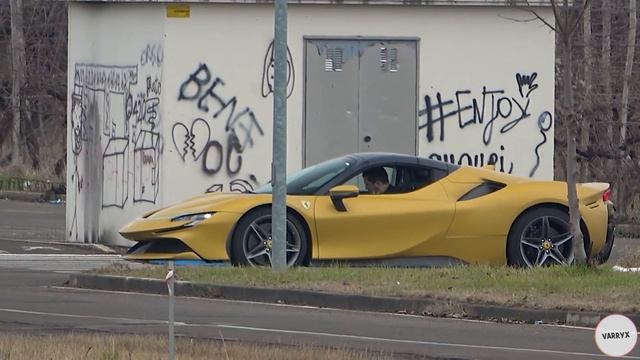 FERRARI SF90 SPIDER on the road + FULL ELECTRIC MODE! смотреть онлайн