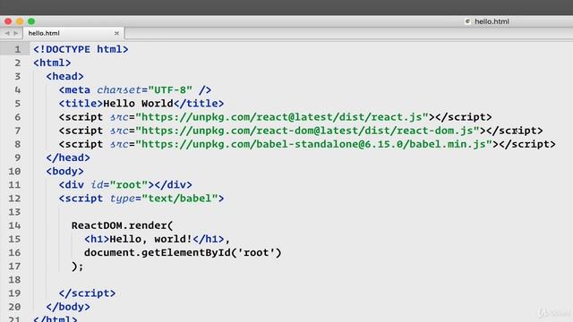 116 Getting started with React via CDN смотреть онлайн