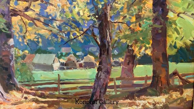 Картина "Осенние буки". Художник Александр Бабич смотреть онлайн