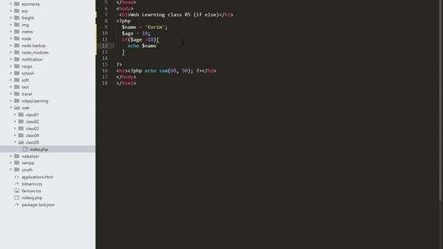 php bangla tutorial 05 condition if else смотреть онлайн