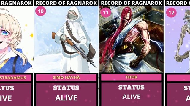 RECORD OF RAGNAROK DEAD AND ALIVE CHARACTERS LISTS смотреть онлайн