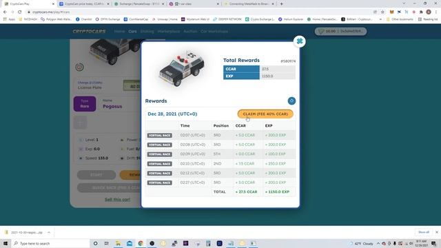 Cryptocars NFT Car Racing Game, FAST ROI смотреть онлайн