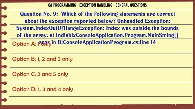 MCQ Questions Exception Handling - General Questions with Answers смотреть онлайн