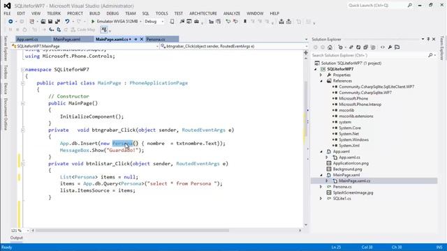 SQLite para windows phone 7 смотреть онлайн